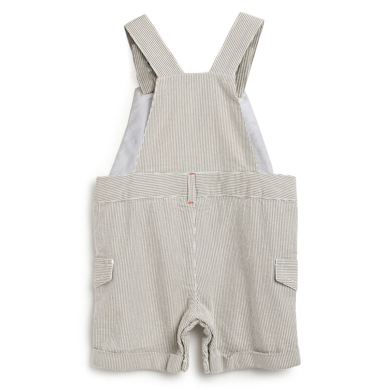 Boys Medium Natural Applique Outfit with Short Dungaree image number 1